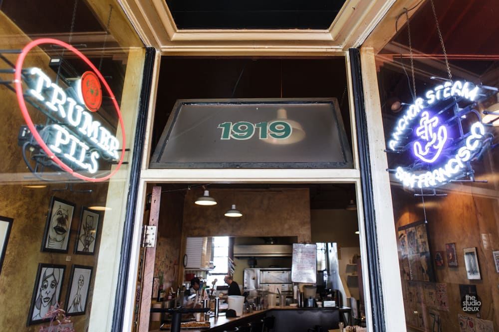 Looking through the 1919 front door into the shop